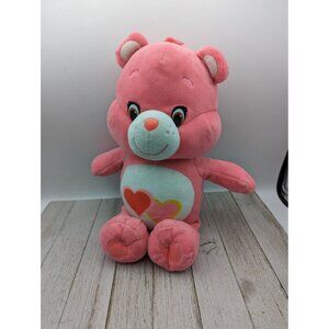 Care Bears Pink Love A Lot Bear 14" Plush 2017 Just Play Hearts Stuffed Toy